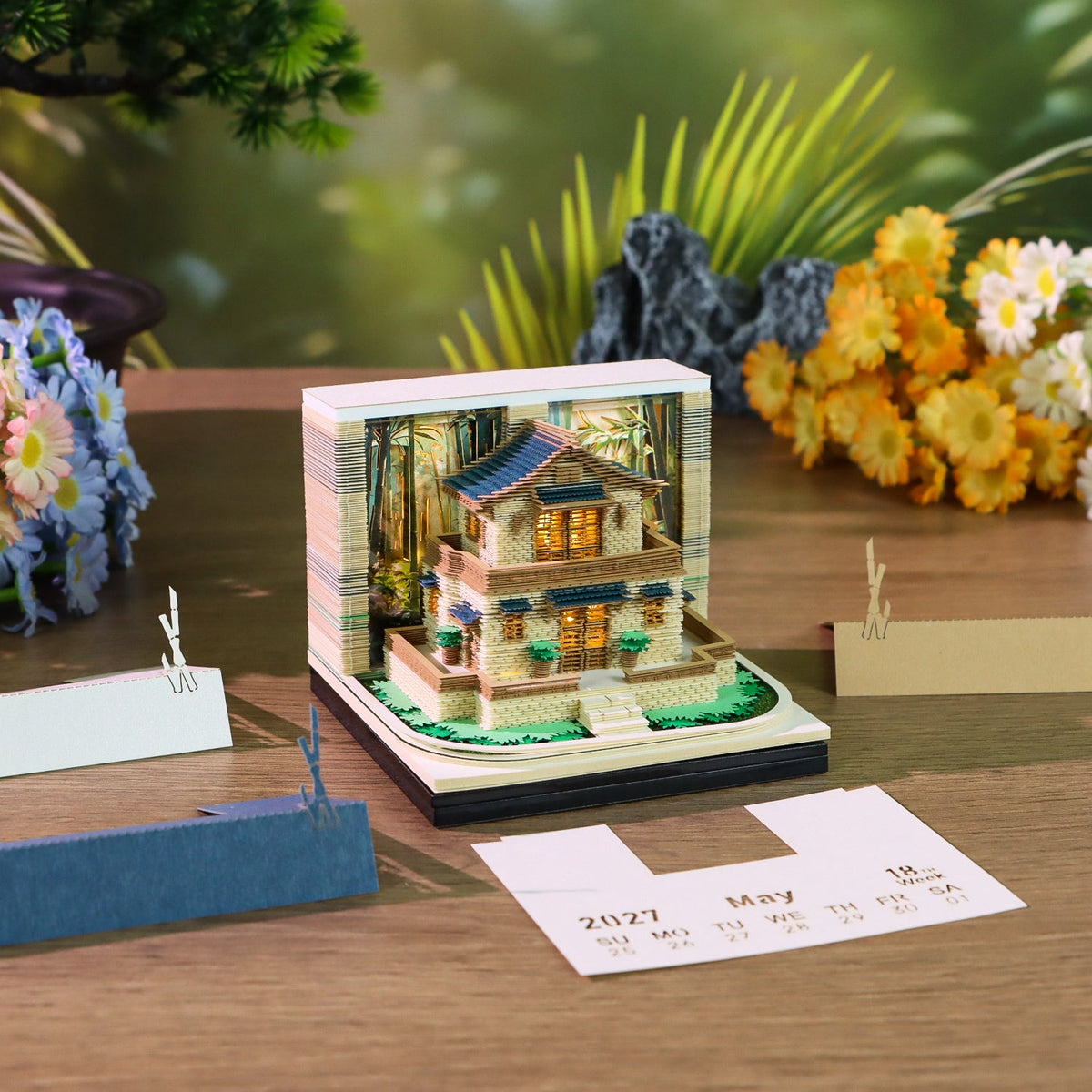 3D Calendar - Leisurely Courtyard - 3D Calendar