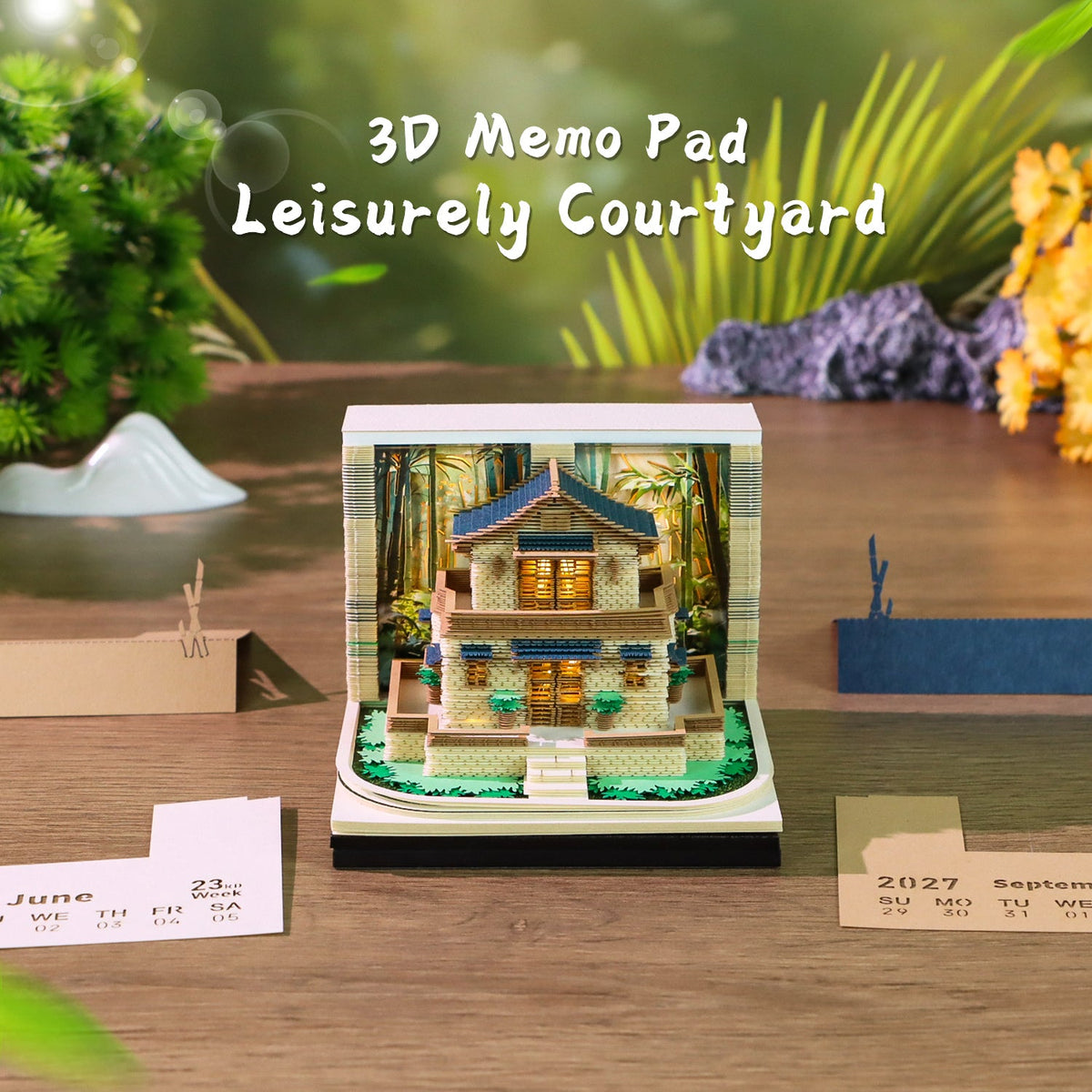 3D Calendar - Leisurely Courtyard - 3D Calendar