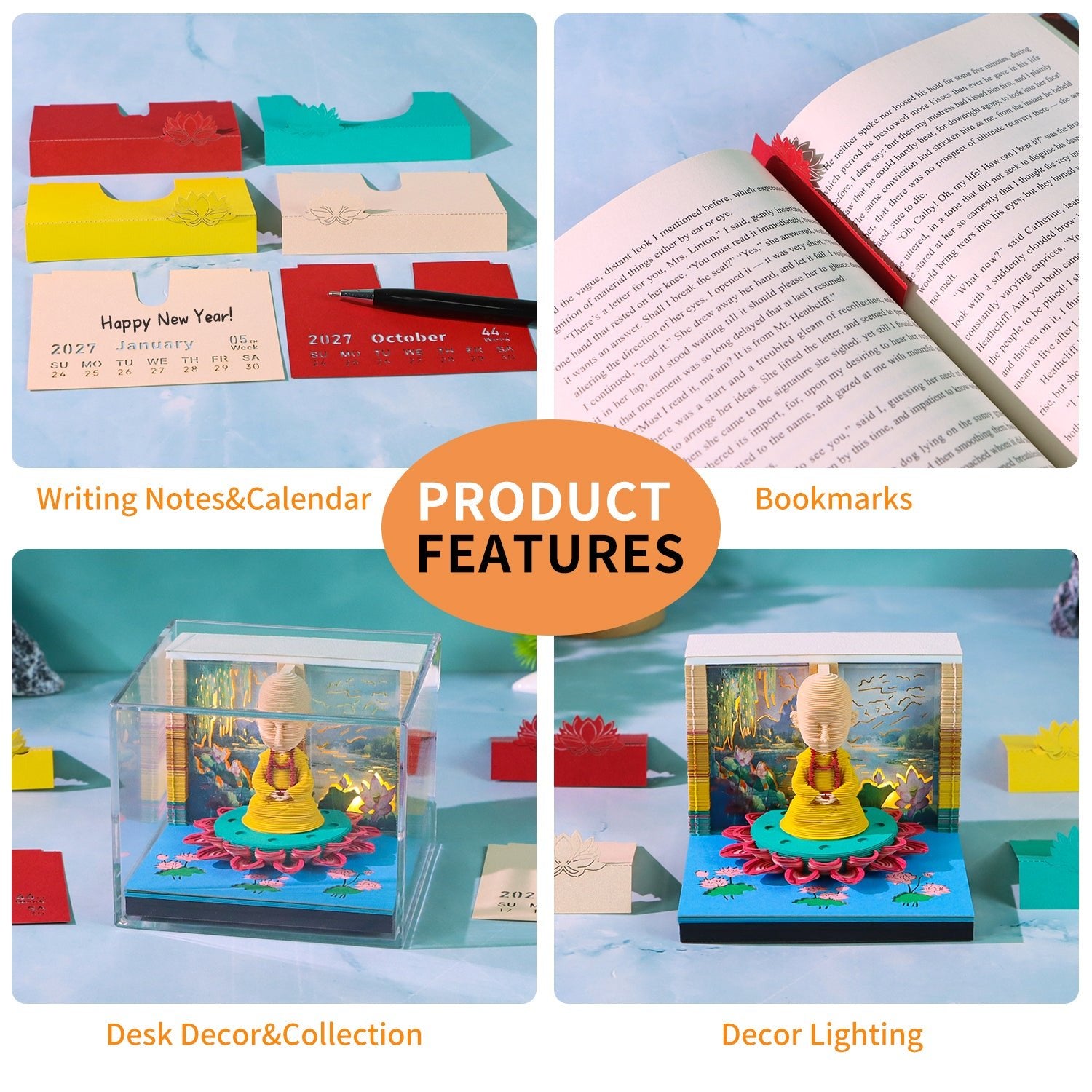 3D Calendar - Lotus Little Monk - 3D Calendar