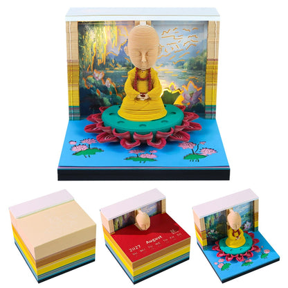 3D Calendar - Lotus Little Monk - 3D Calendar