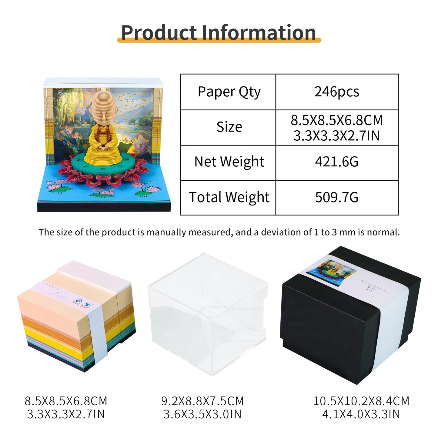 3D Calendar - Lotus Little Monk - 3D Calendar