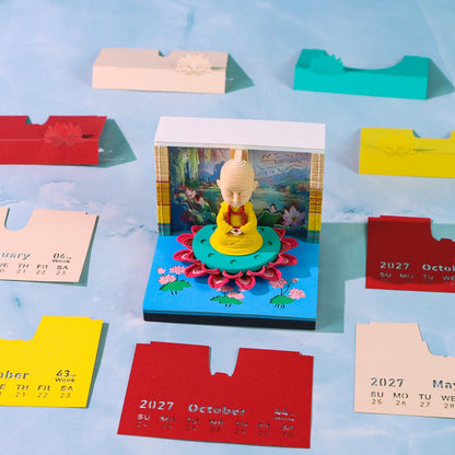 3D Calendar - Lotus Little Monk - 3D Calendar
