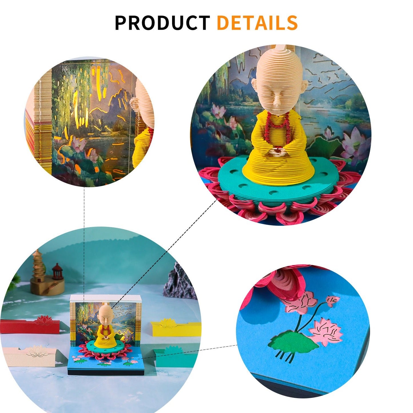 3D Calendar - Lotus Little Monk - 3D Calendar