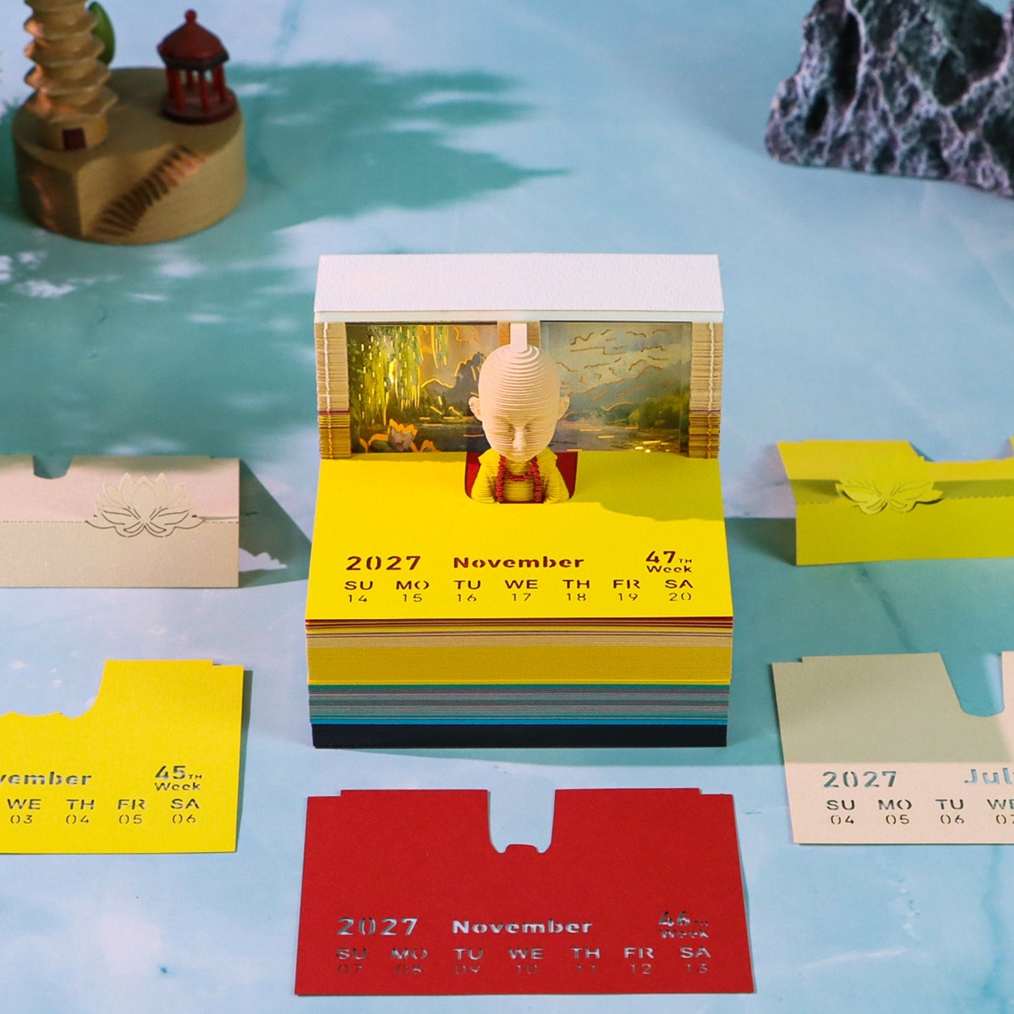 3D Calendar - Lotus Little Monk - 3D Calendar