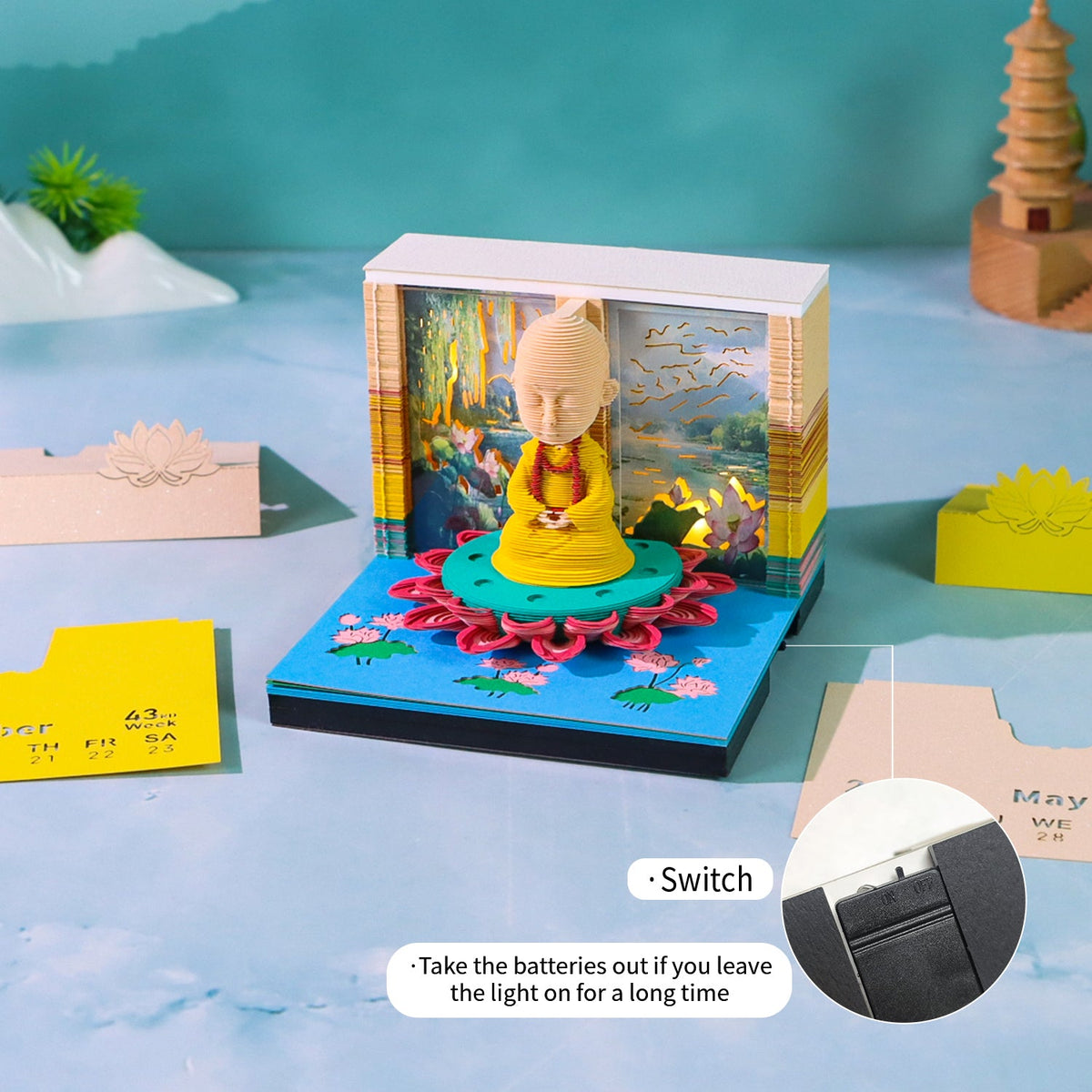 3D Calendar - Lotus Little Monk - 3D Calendar