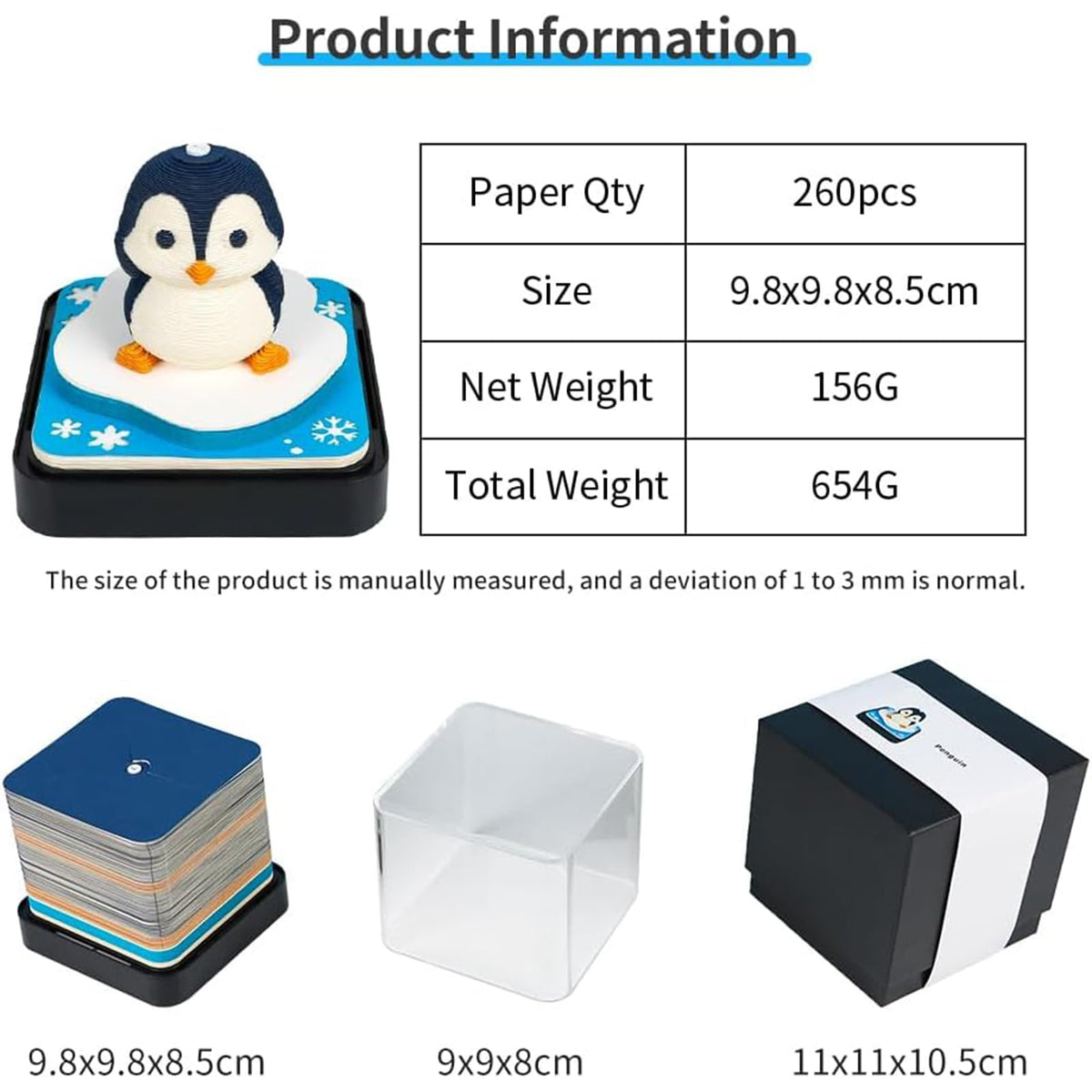 3D Calendar 2026 - Penguin - 3D Calendar