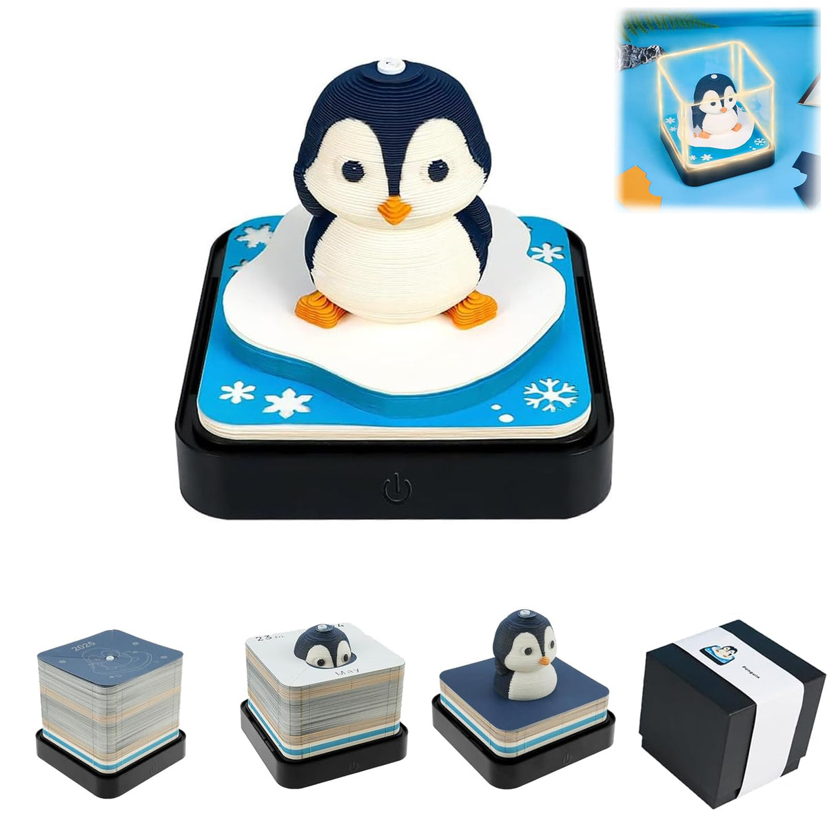 3D Calendar 2026 - Penguin - 3D Calendar