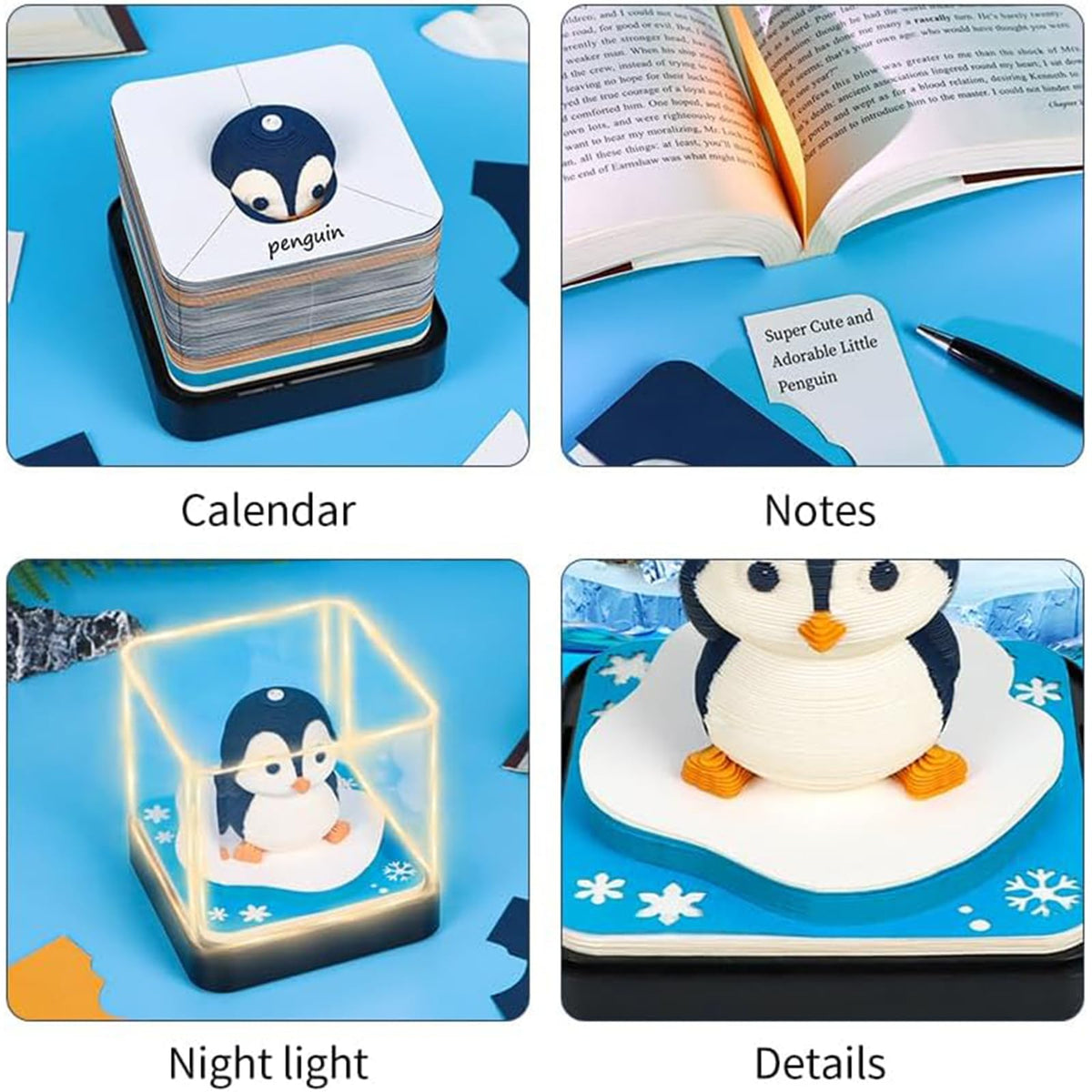 3D Calendar 2026 - Penguin - 3D Calendar