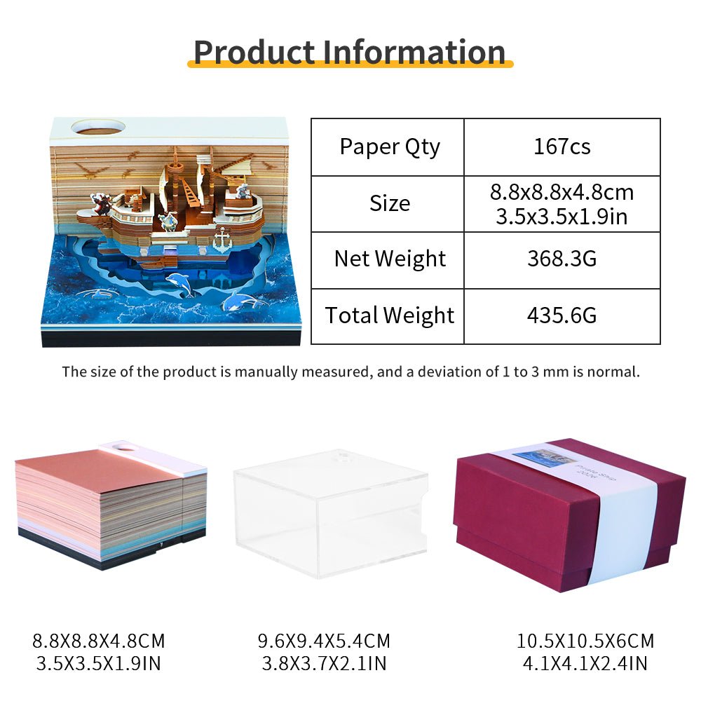 3D Calendar - Pirate Ship - 3D Calendar