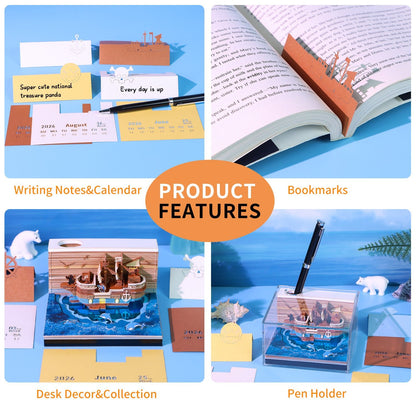 3D Calendar - Pirate Ship - 3D Calendar