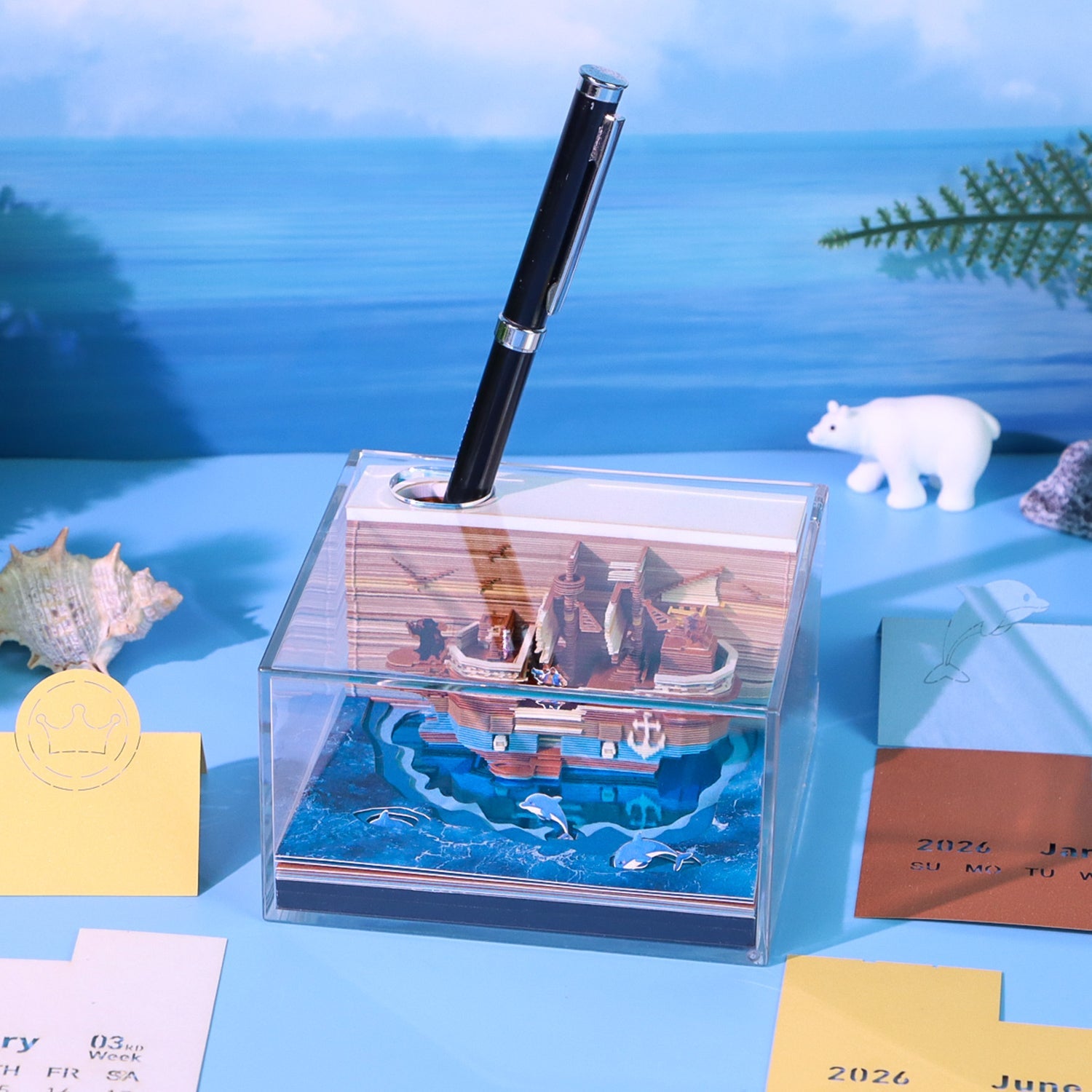 3D Calendar - Pirate Ship - 3D Calendar