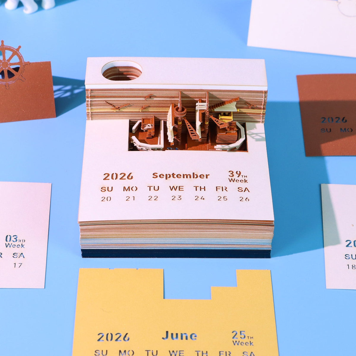 3D Calendar - Pirate Ship - 3D Calendar