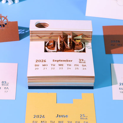 3D Calendar - Pirate Ship - 3D Calendar