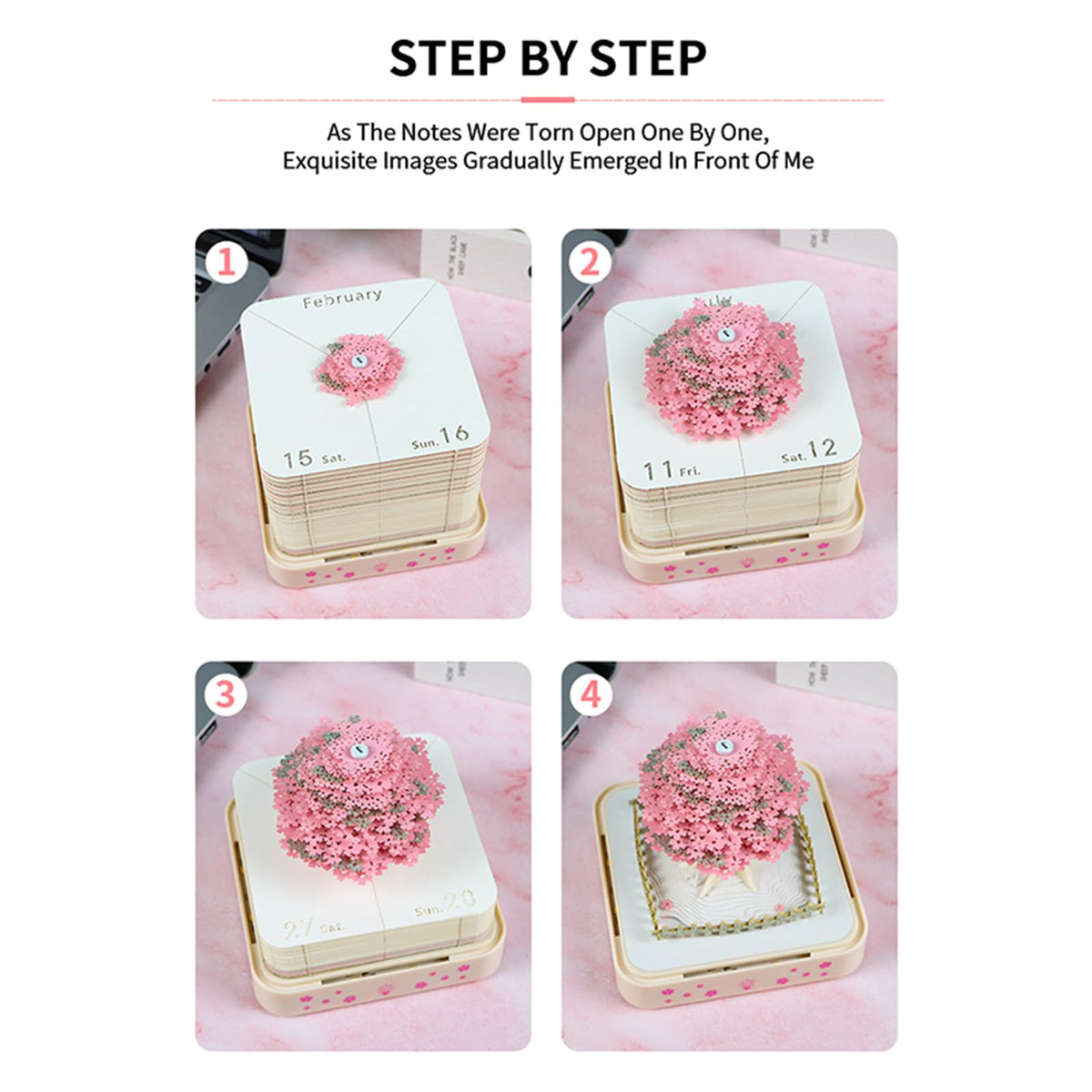 3D Calendar 2026 - Sakura Tree B - 3D Calendar