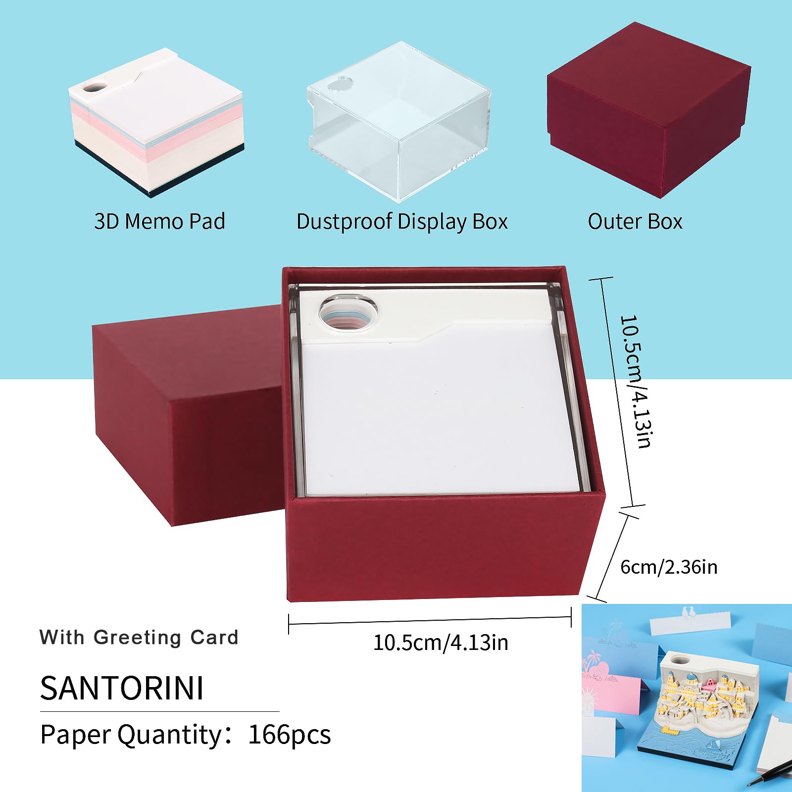 3D Calendar - Santorini - 3D Calendar