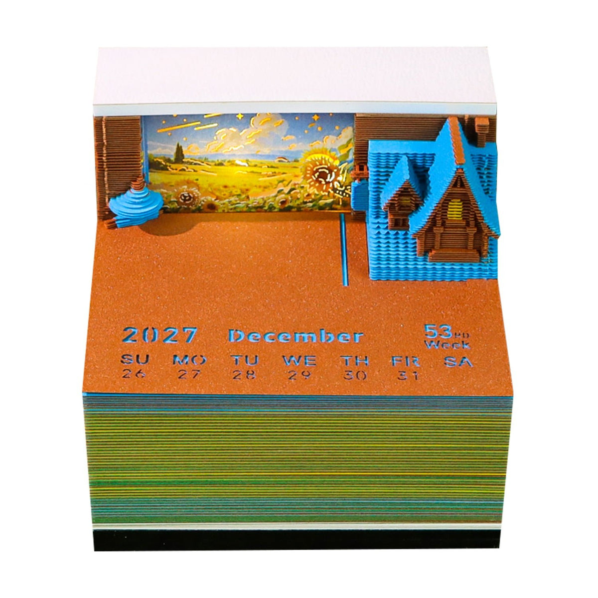 3D Calendar - Sunflower Courtyard - 3D Calendar