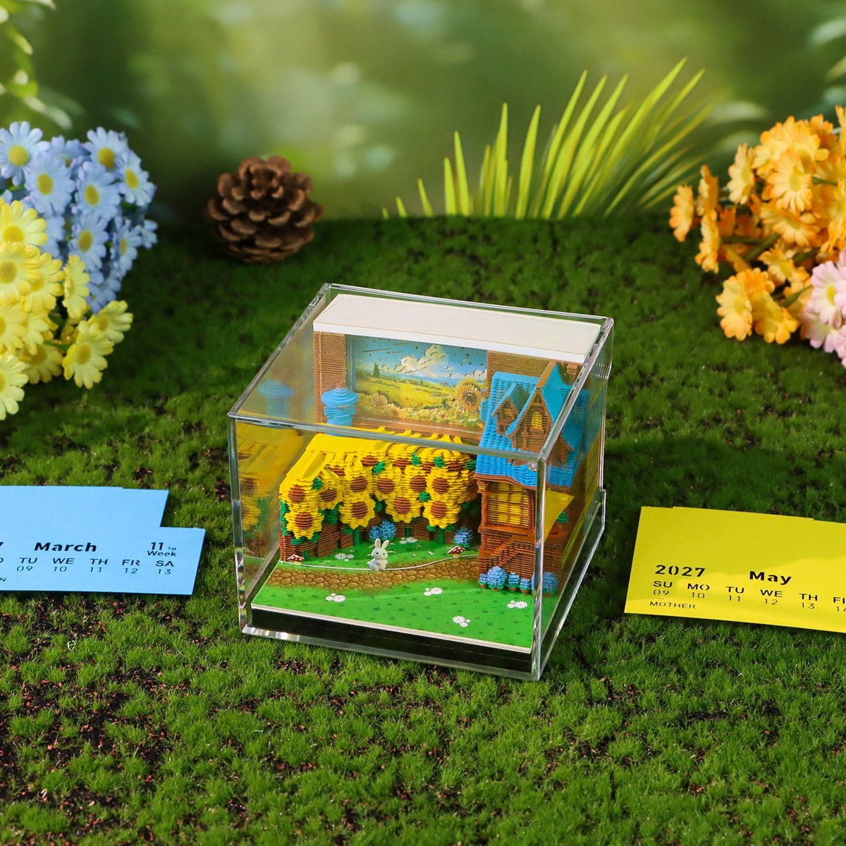 3D Calendar - Sunflower Courtyard - 3D Calendar