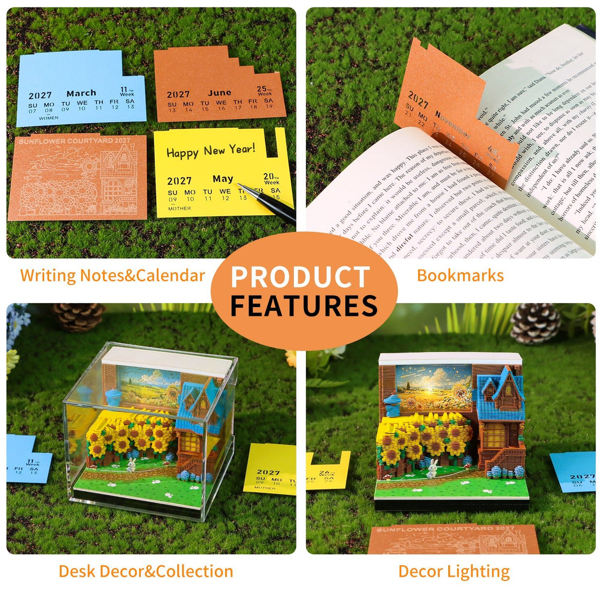 3D Calendar - Sunflower Courtyard - 3D Calendar