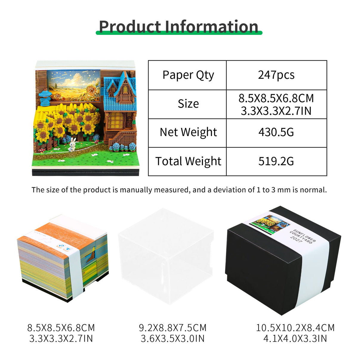 3D Calendar - Sunflower Courtyard - 3D Calendar