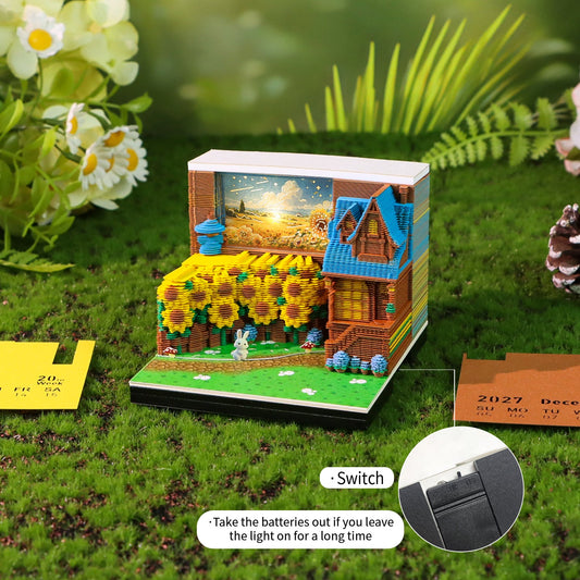 3D Calendar - Sunflower Courtyard - 3D Calendar