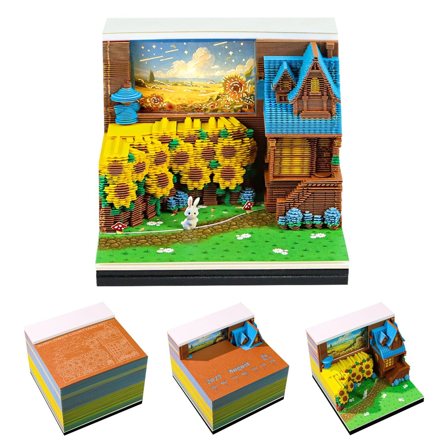 3D Calendar - Sunflower Courtyard - 3D Calendar
