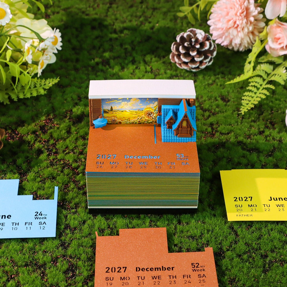 3D Calendar - Sunflower Courtyard - 3D Calendar
