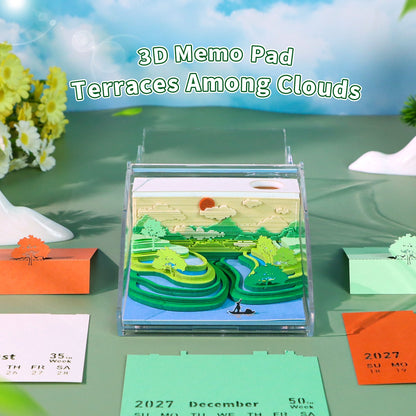 3D Calendar - Terraces Among Cloud - 3D Calendar