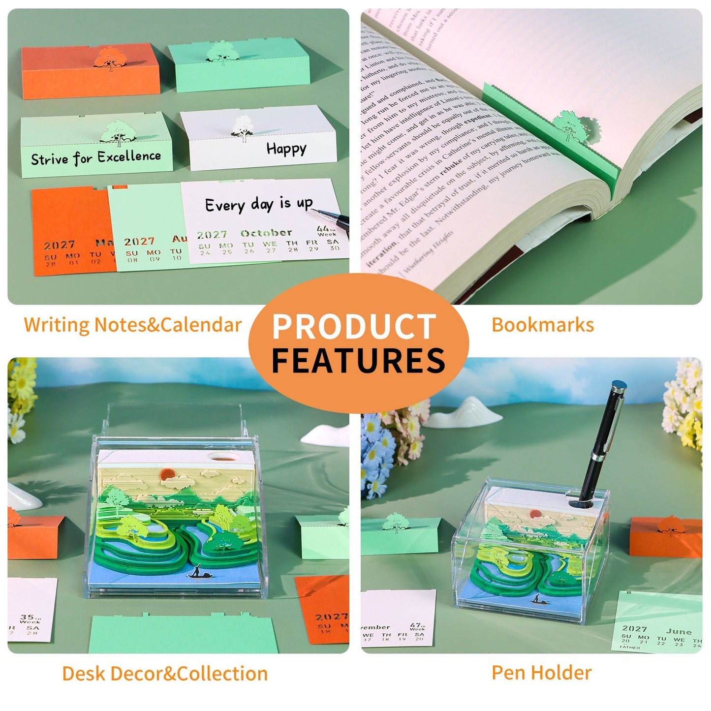 3D Calendar - Terraces Among Cloud - 3D Calendar