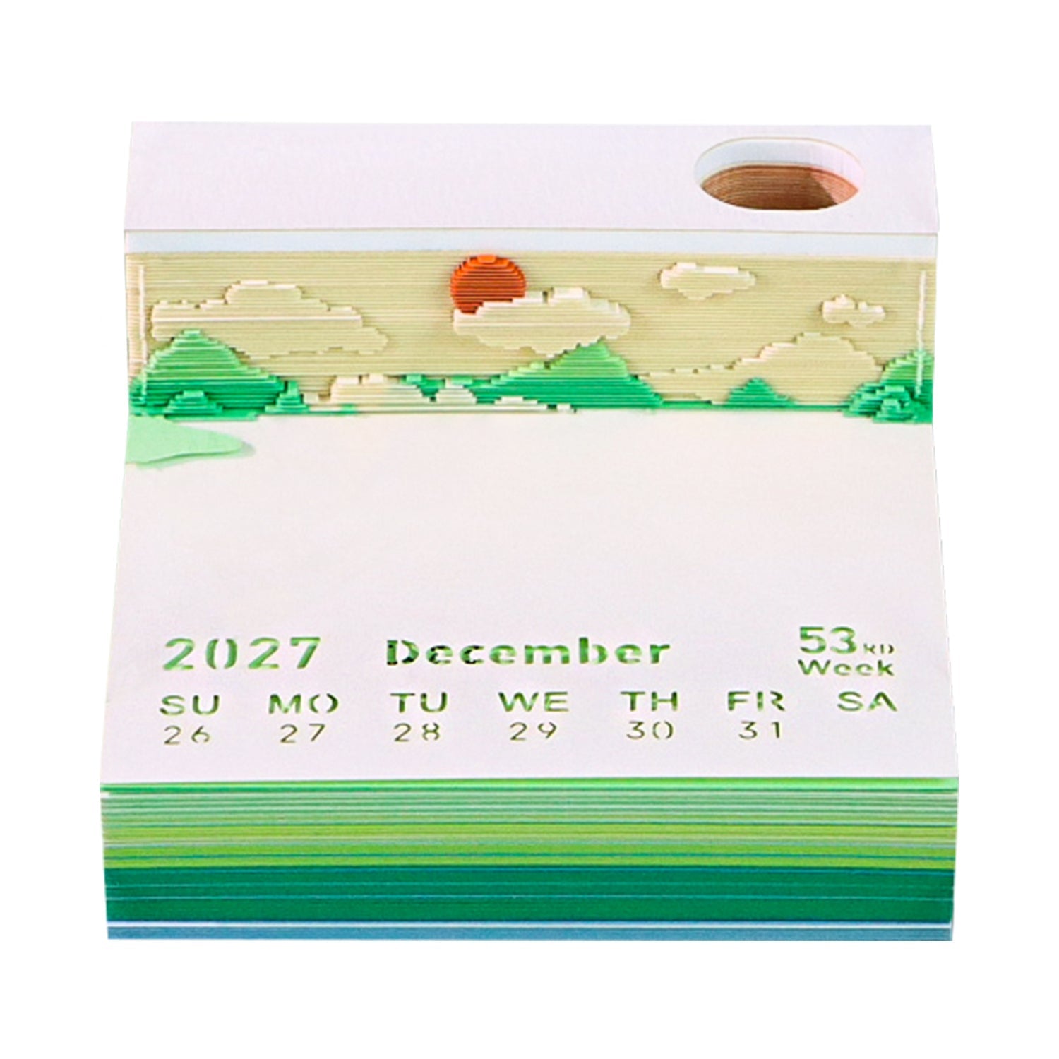 3D Calendar - Terraces Among Cloud - 3D Calendar