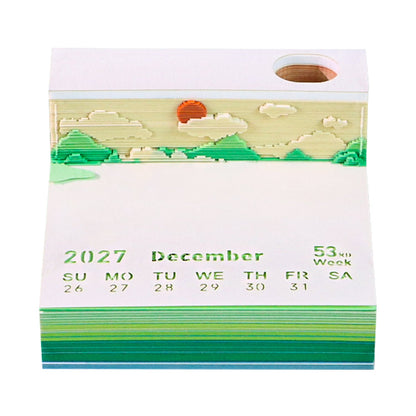 3D Calendar - Terraces Among Cloud - 3D Calendar