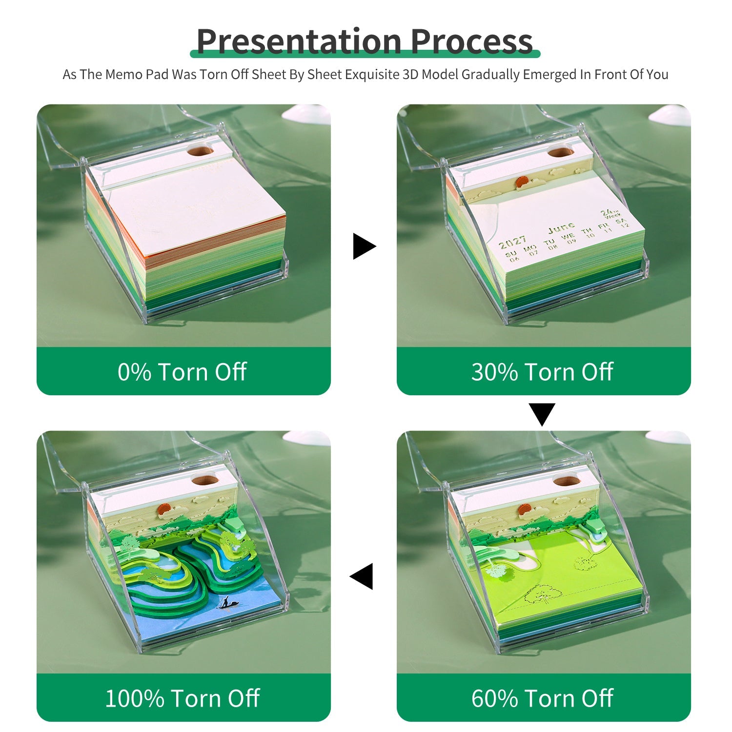 3D Calendar - Terraces Among Cloud - 3D Calendar