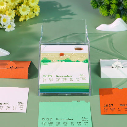 3D Calendar - Terraces Among Cloud - 3D Calendar
