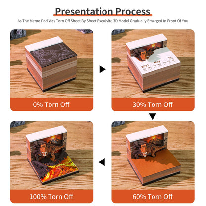 3D Calendar - Tyrannosaurus Rex - 3D Calendar