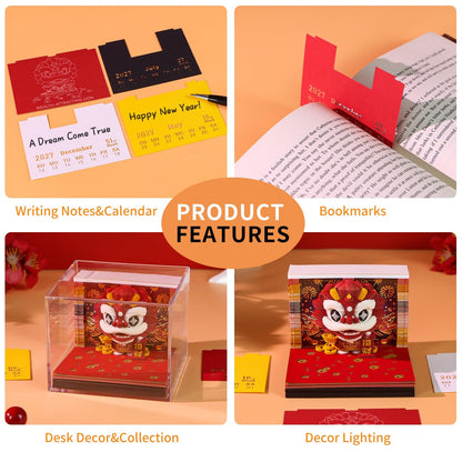3D Calendar - Wealth Attracting Lion - 3D Calendar
