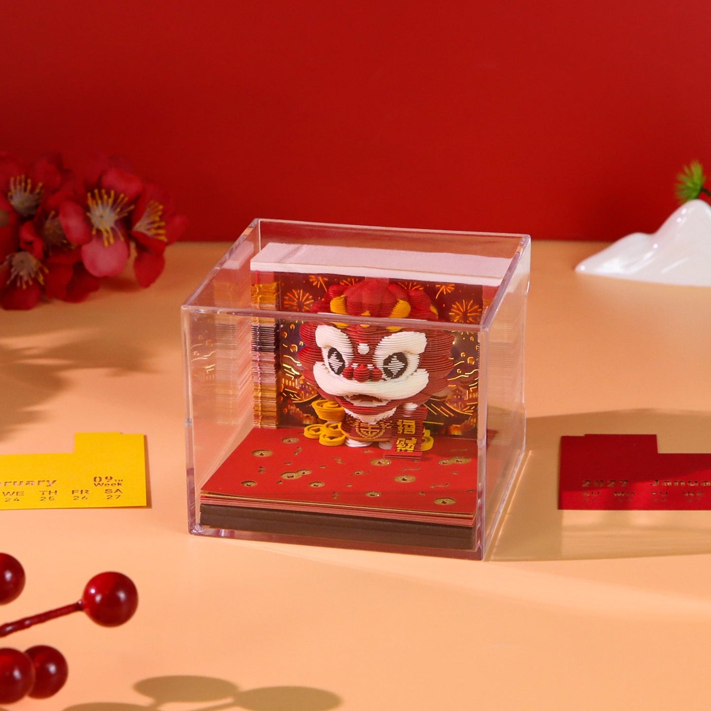 3D Calendar - Wealth Attracting Lion - 3D Calendar