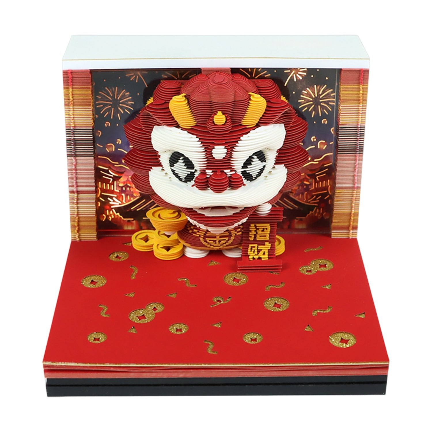 3D Calendar - Wealth Attracting Lion - 3D Calendar