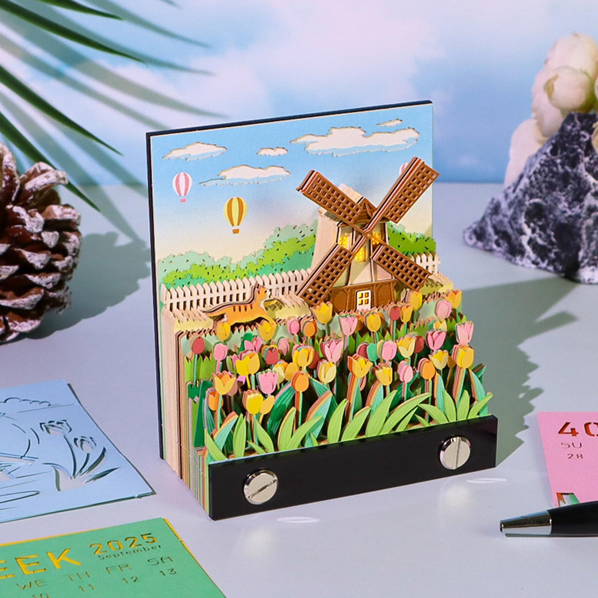 3D Calendar 2026 - Windmill - 3D Calendar