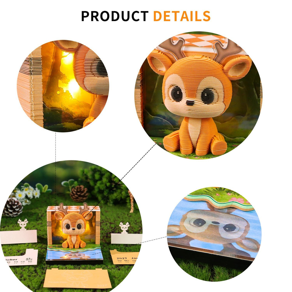 3D Calendar - Woodland Fawn - 3D Calendar