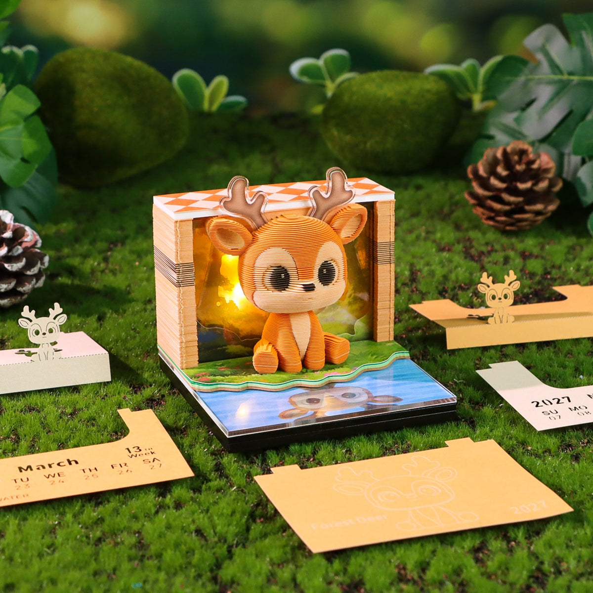 3D Calendar - Woodland Fawn - 3D Calendar