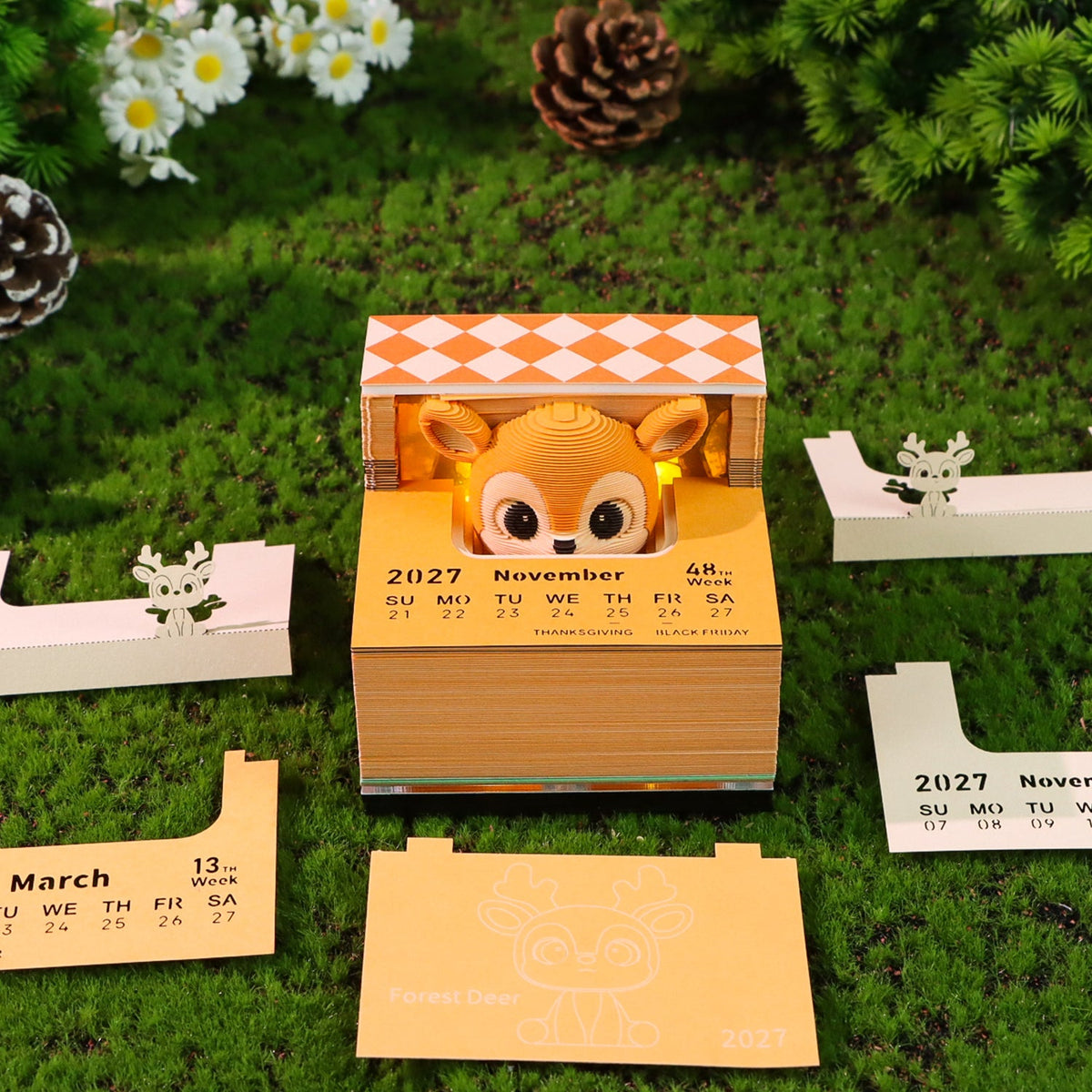 3D Calendar - Woodland Fawn - 3D Calendar
