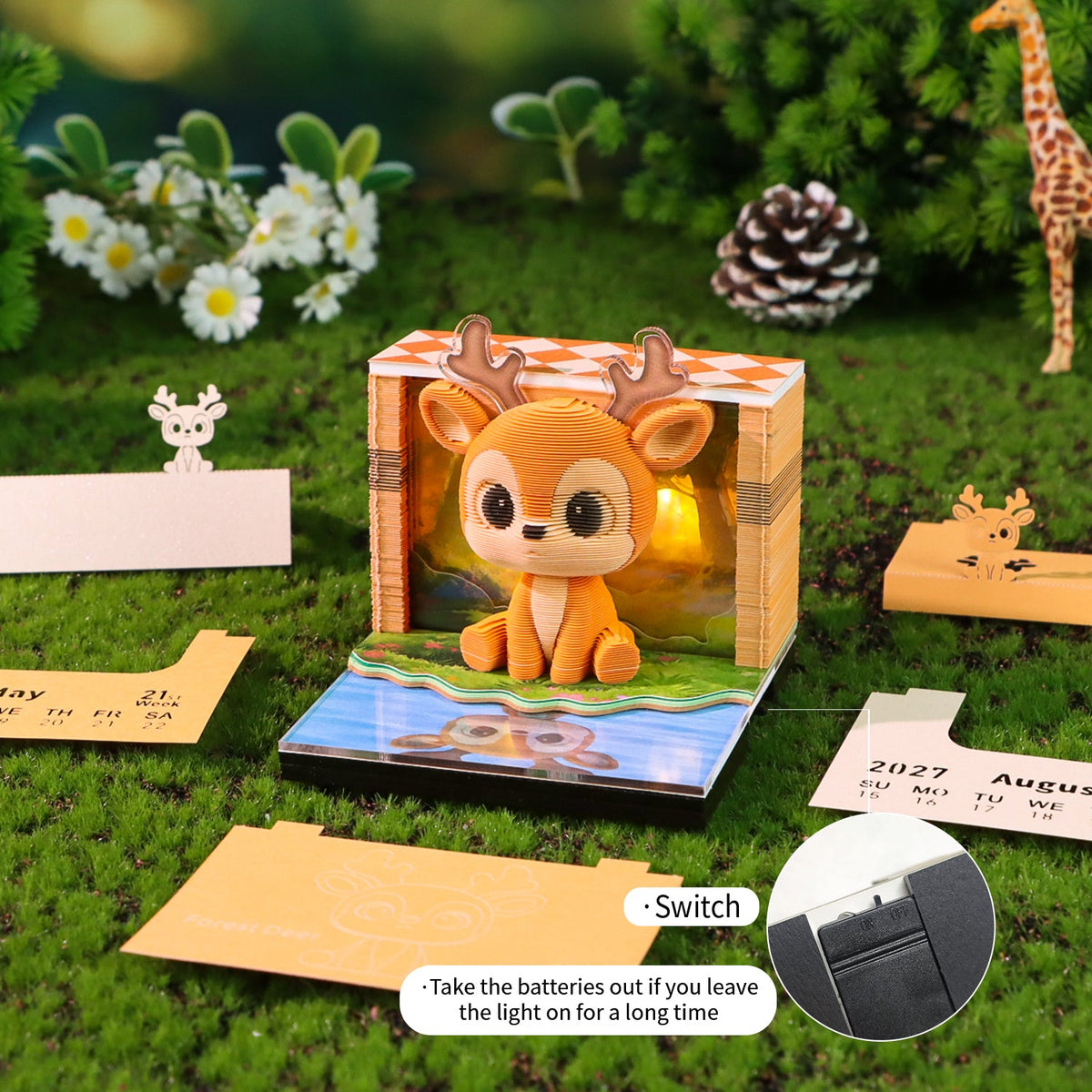 3D Calendar - Woodland Fawn - 3D Calendar