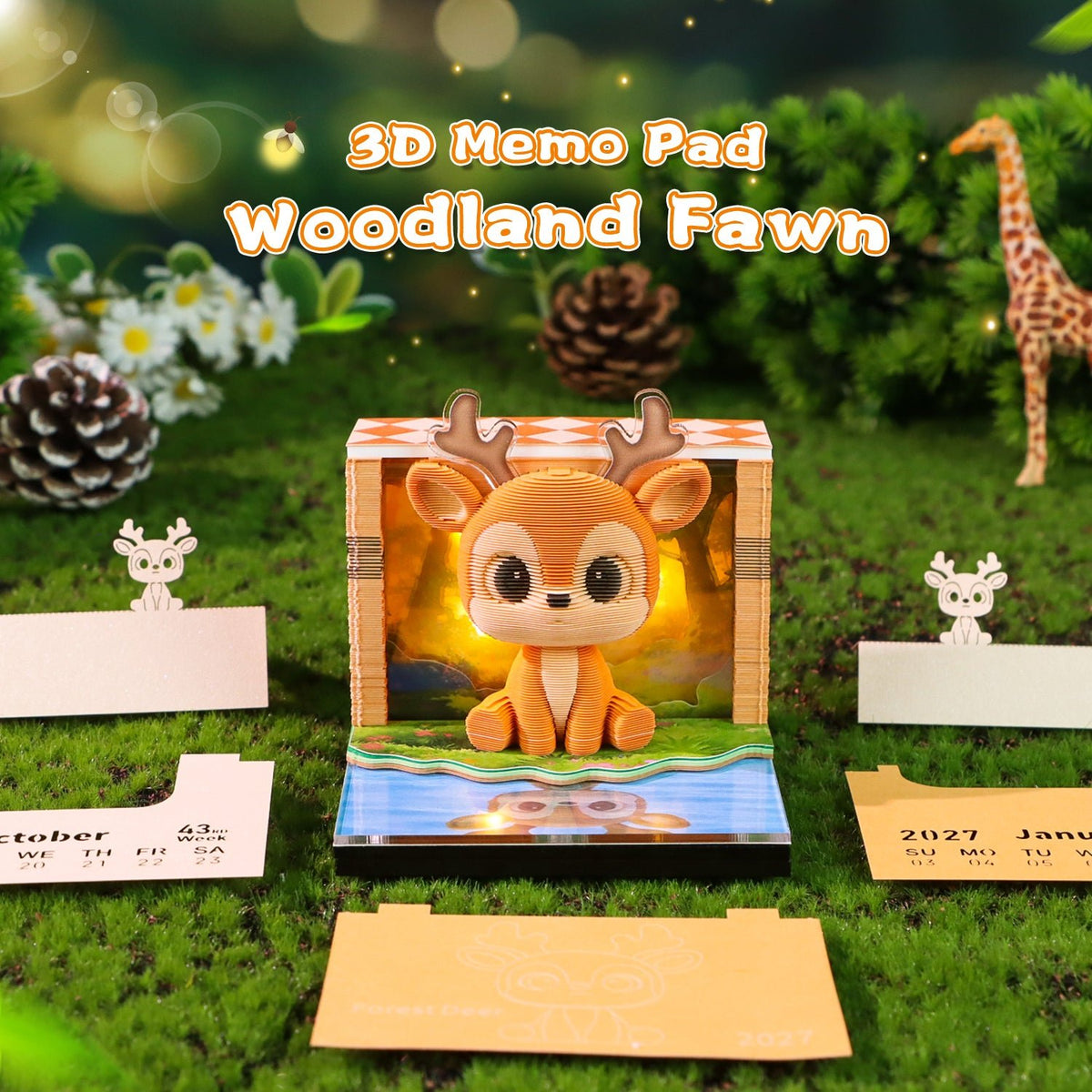 3D Calendar - Woodland Fawn - 3D Calendar