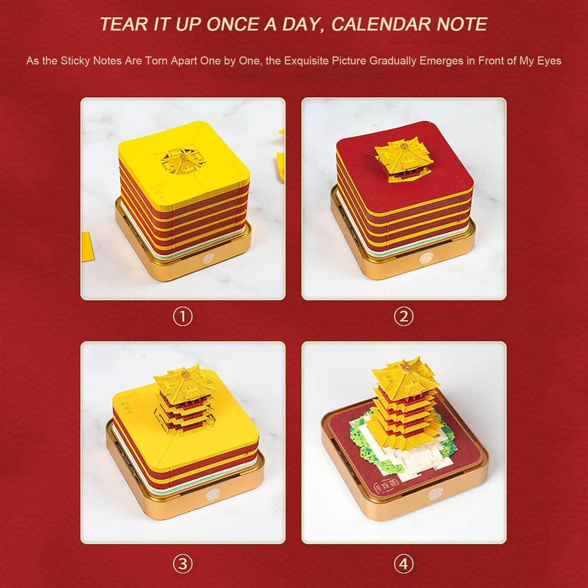 3D Calendar 2026 - Yellow Crane Tower - 3D Calendar