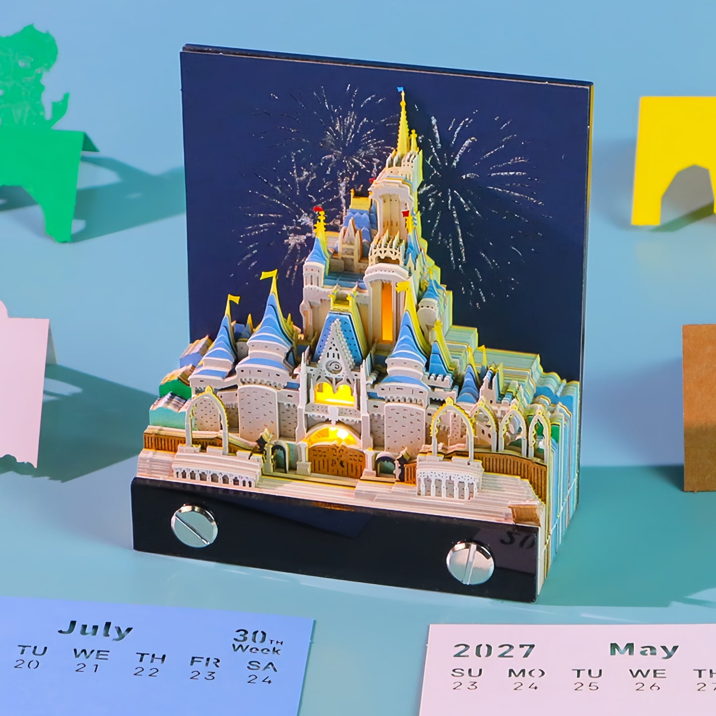 3D Calendar 2027 - Cinderella Castle
