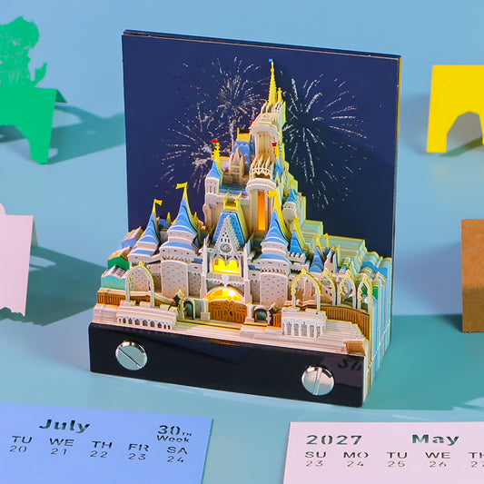 3D Calendar 2027 - Cinderella Castle