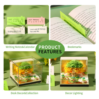 3D Calendar 2027 - Floral Tree Island