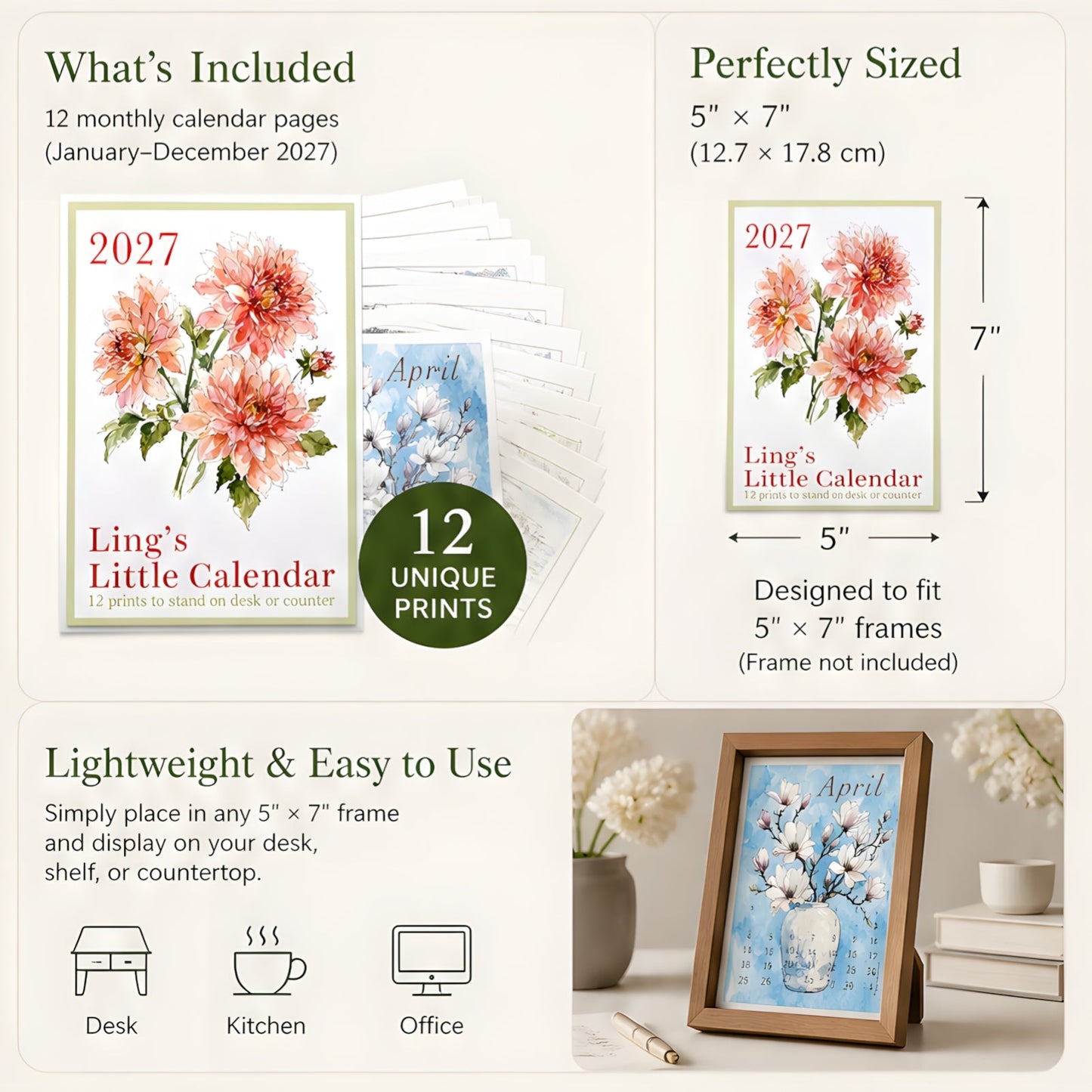Ling Chang Calendar 2027 - 3D Calendar